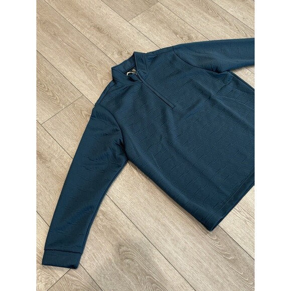 Adidas Men DWR 1/4 Zip Pullover Sweatshirt Blue Quilted Golf 2XL XXL NWT - Picture 2 of 8